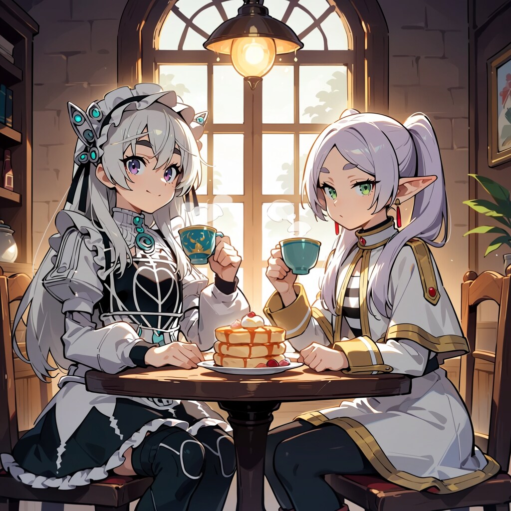 魔法使いコンビのティータイム | の人気AIイラスト・グラビア