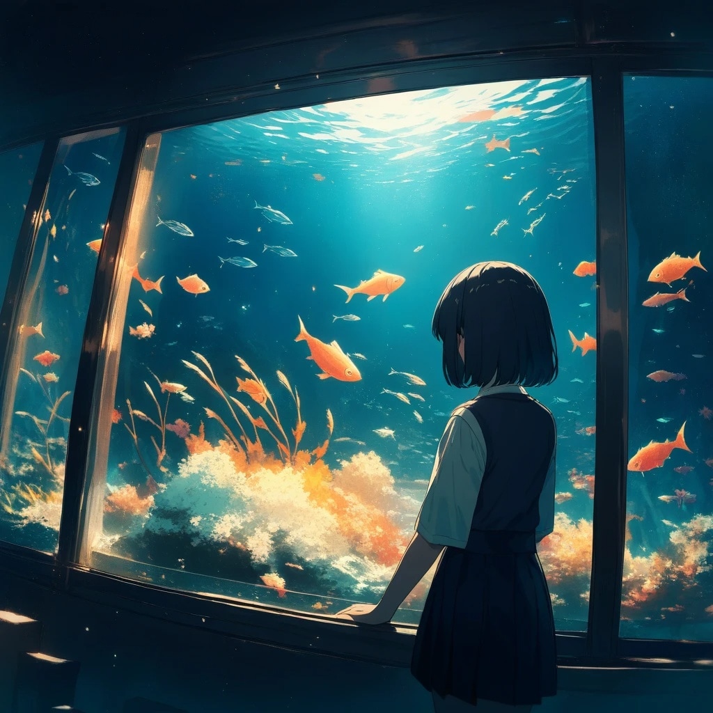 「ねえ⋯何のために泳いでるの？」