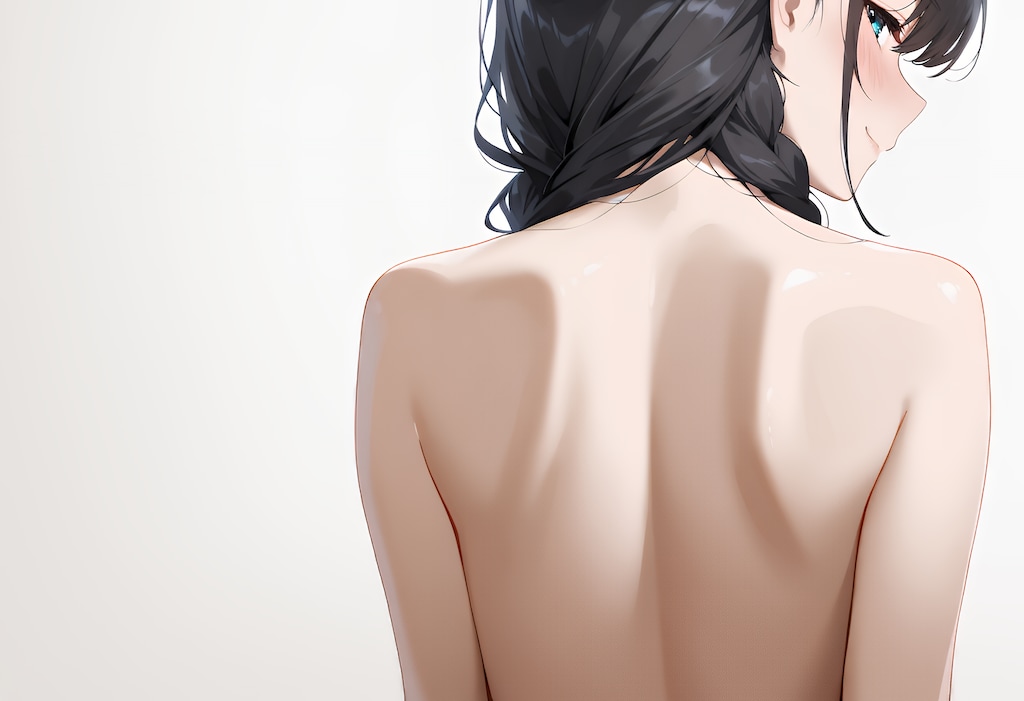 女性の背中