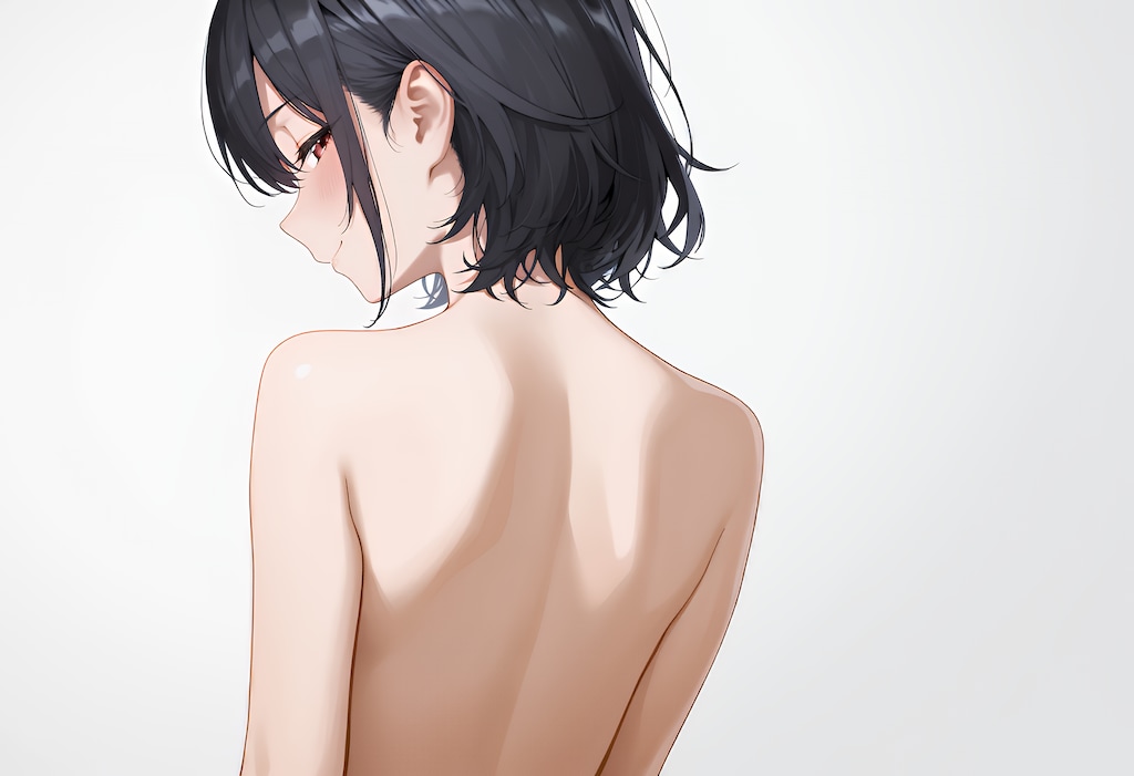 女性の背中