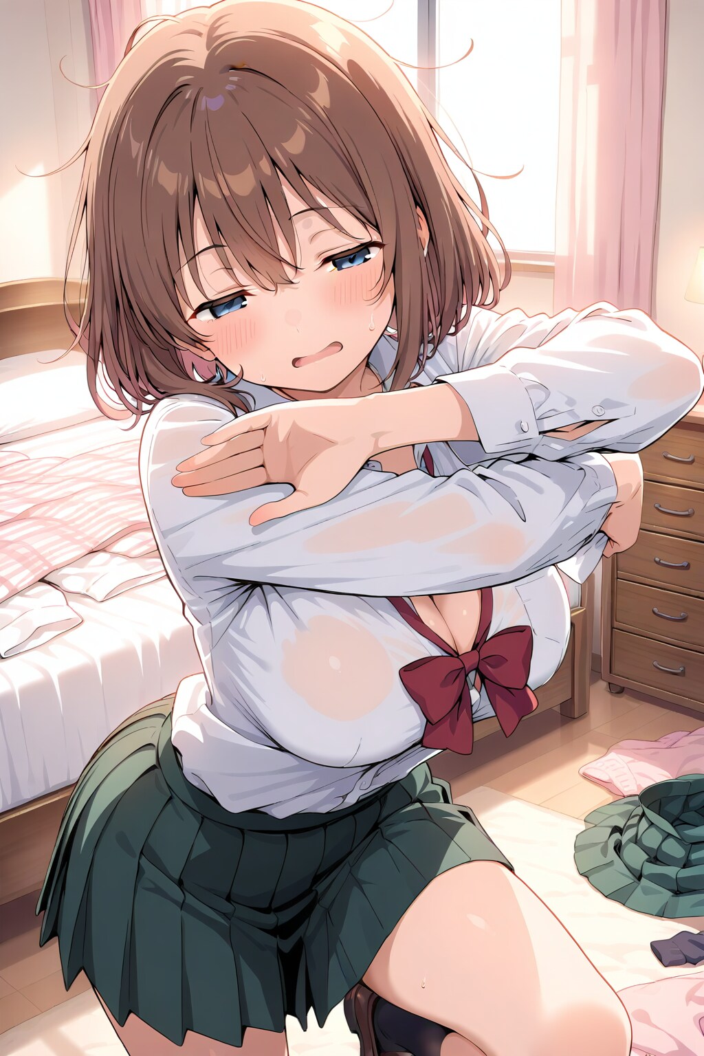 変なポーズの女の子