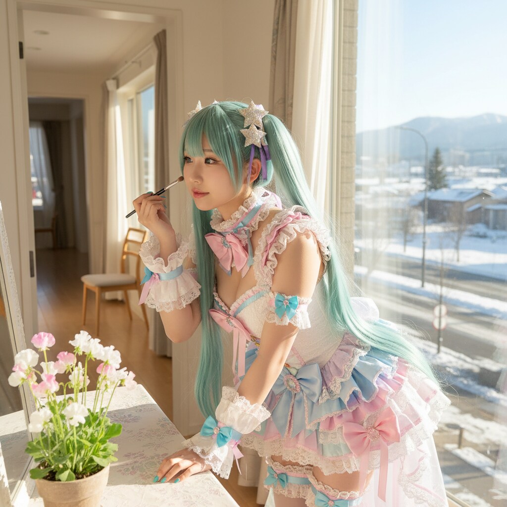みどツイさん。おめかし中。冬
