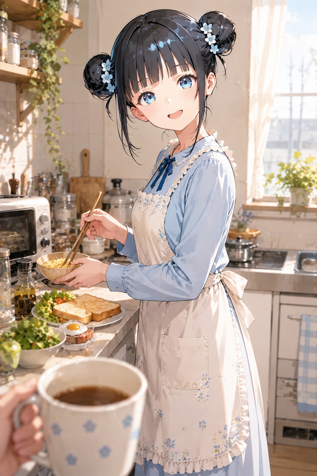 おだんごちゃん🍡✨と朝ごはん🍚✨　8/9