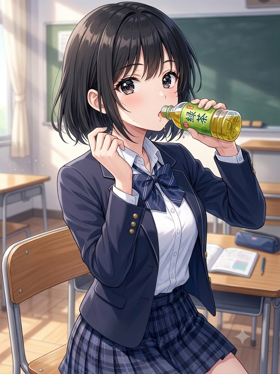 【アスカ】お茶を飲む口元 | の人気AIイラスト・グラビア