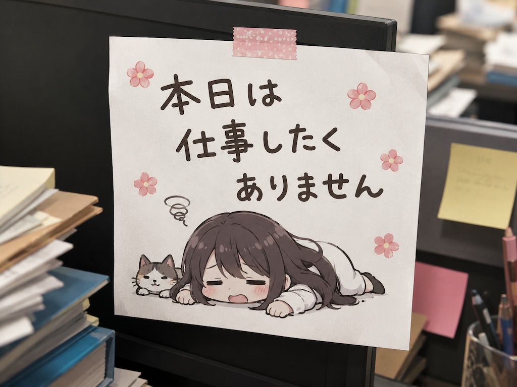 本日は仕事したくありません