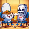 トイレとお酒を飲むビール缶 2枚目