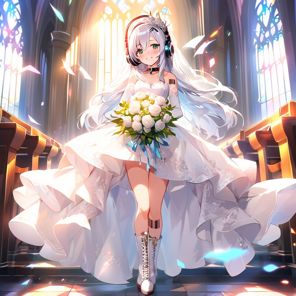 銀髪緑眼 | の人気AIイラスト・グラビア