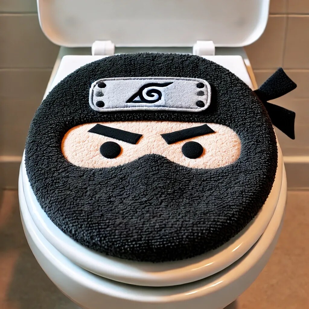 忍者のトイレふたカバー