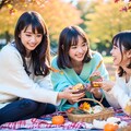 二足早い秋コーデの３人 2枚目