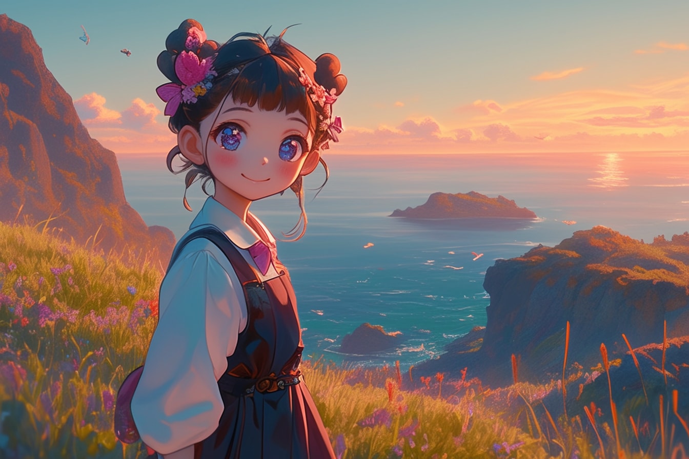 夕暮れのおだんごちゃん🍡✨83 | の人気AIイラスト・グラビア