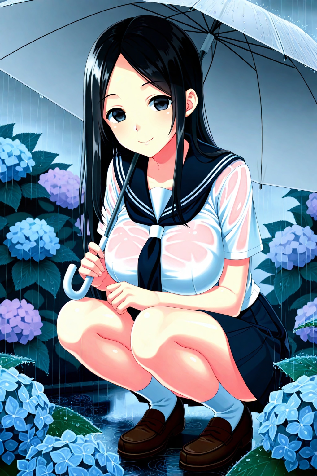 雨と女 | の人気AIイラスト・グラビア