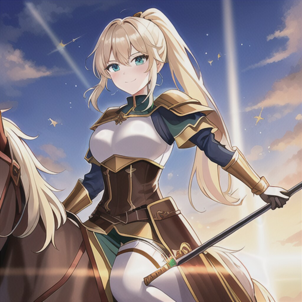 勝ち気な少女騎士