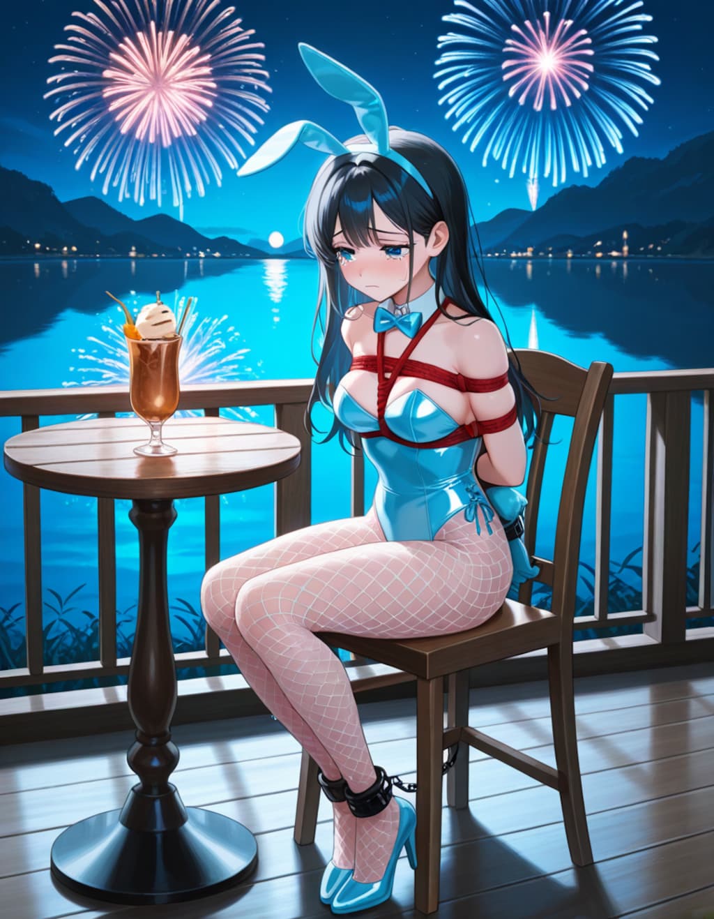 バニー衣装で縛られた葵さん