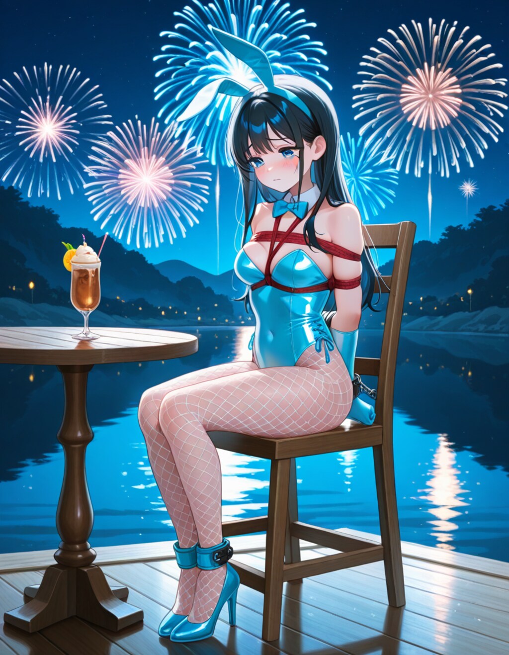 バニー衣装で縛られた葵さん