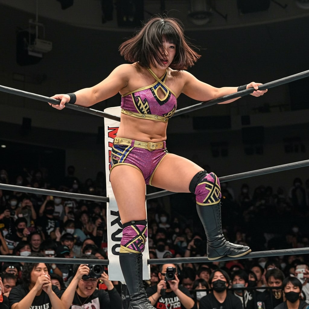 深夜のプロレス技習作　飛び込み編