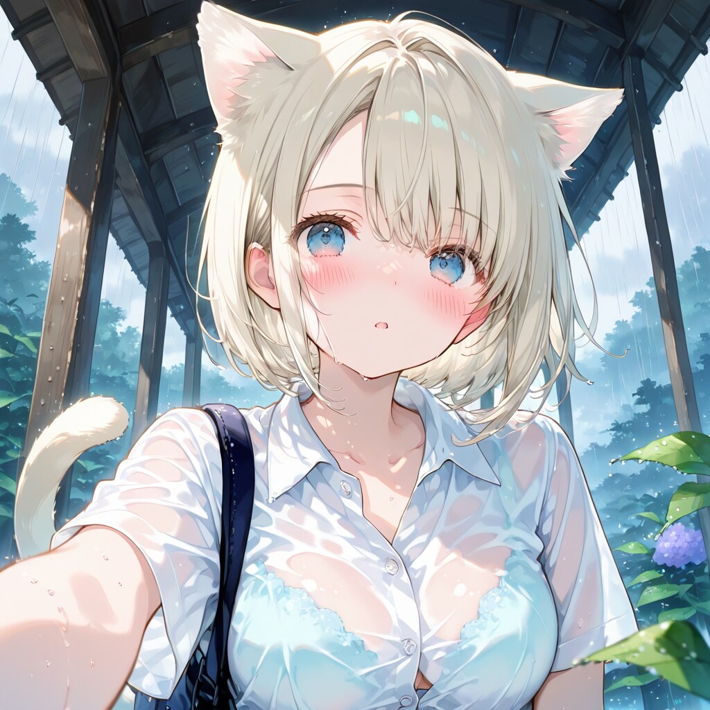 JK猫娘雨宿り