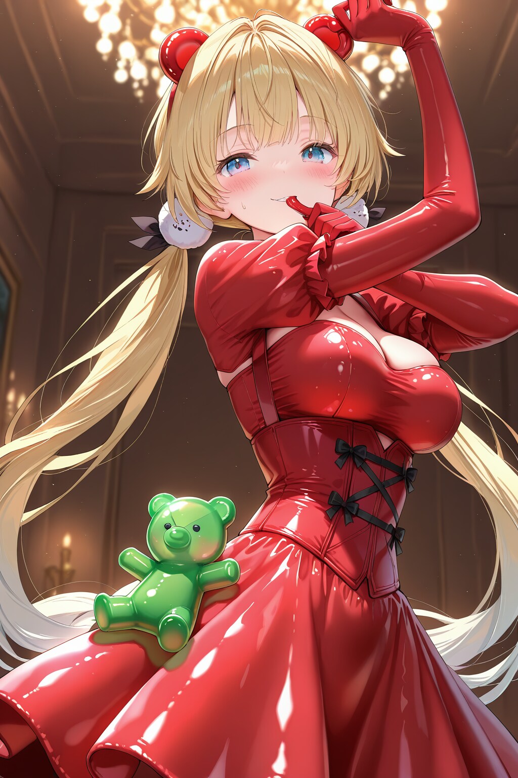 ラテックスのドレス