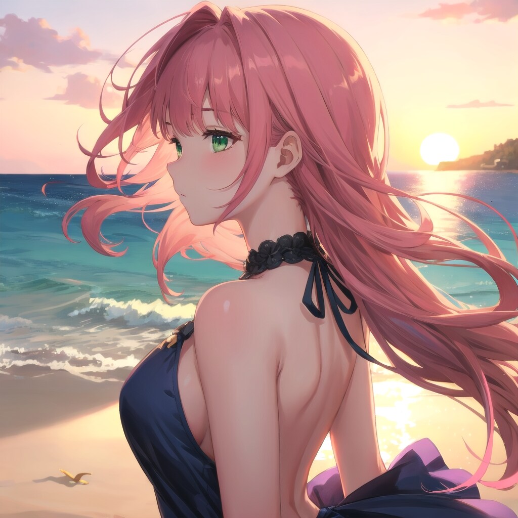海辺の夕暮れ