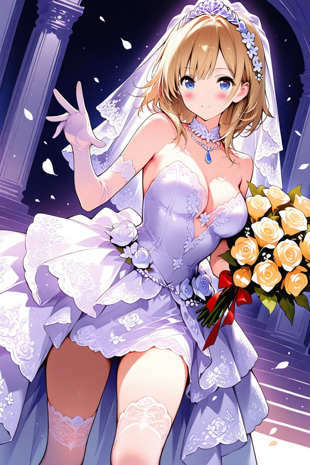 ブロンドさんもウェディングドレス