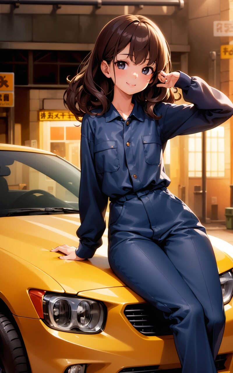 自動車整備士の女の子