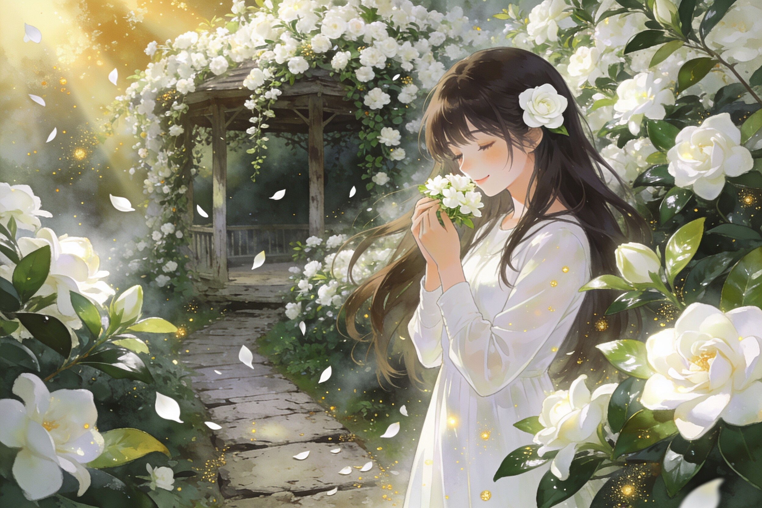 クチナシの花 | の人気AIイラスト・グラビア