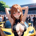 見せつけポーズするレースクイーン 2枚目