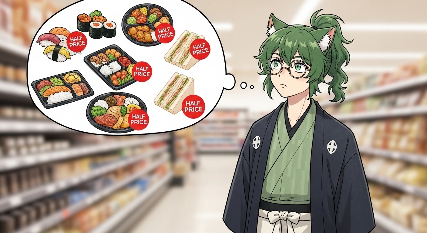 割引のお弁当ないなー