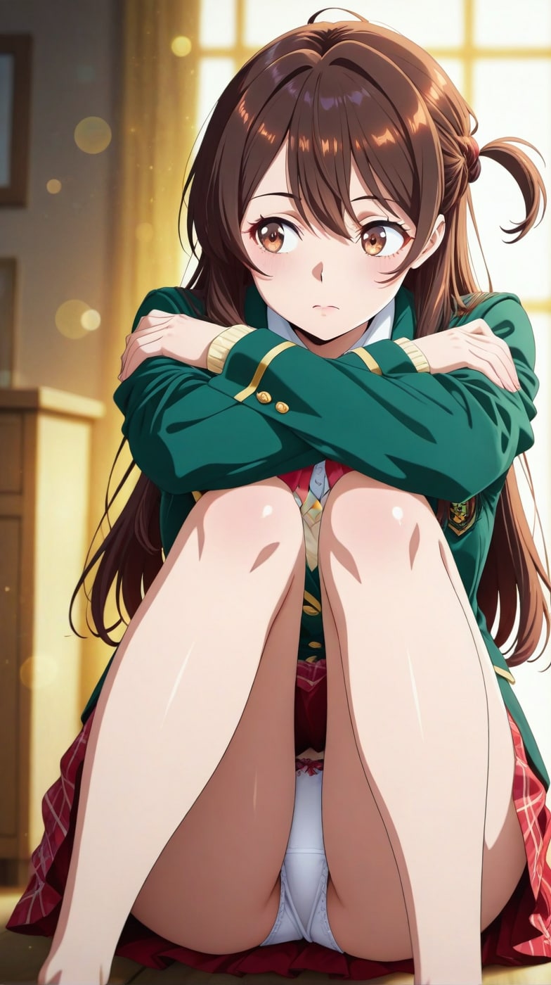 【水原千鶴】パンチラ　制服コスver