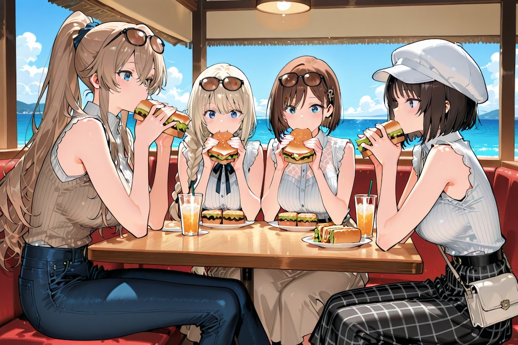 小旅行でサンドウィッチ