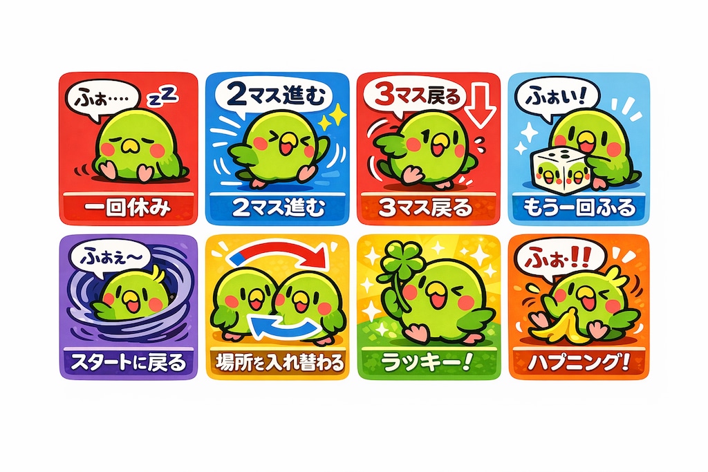 喋るインコのすごろく