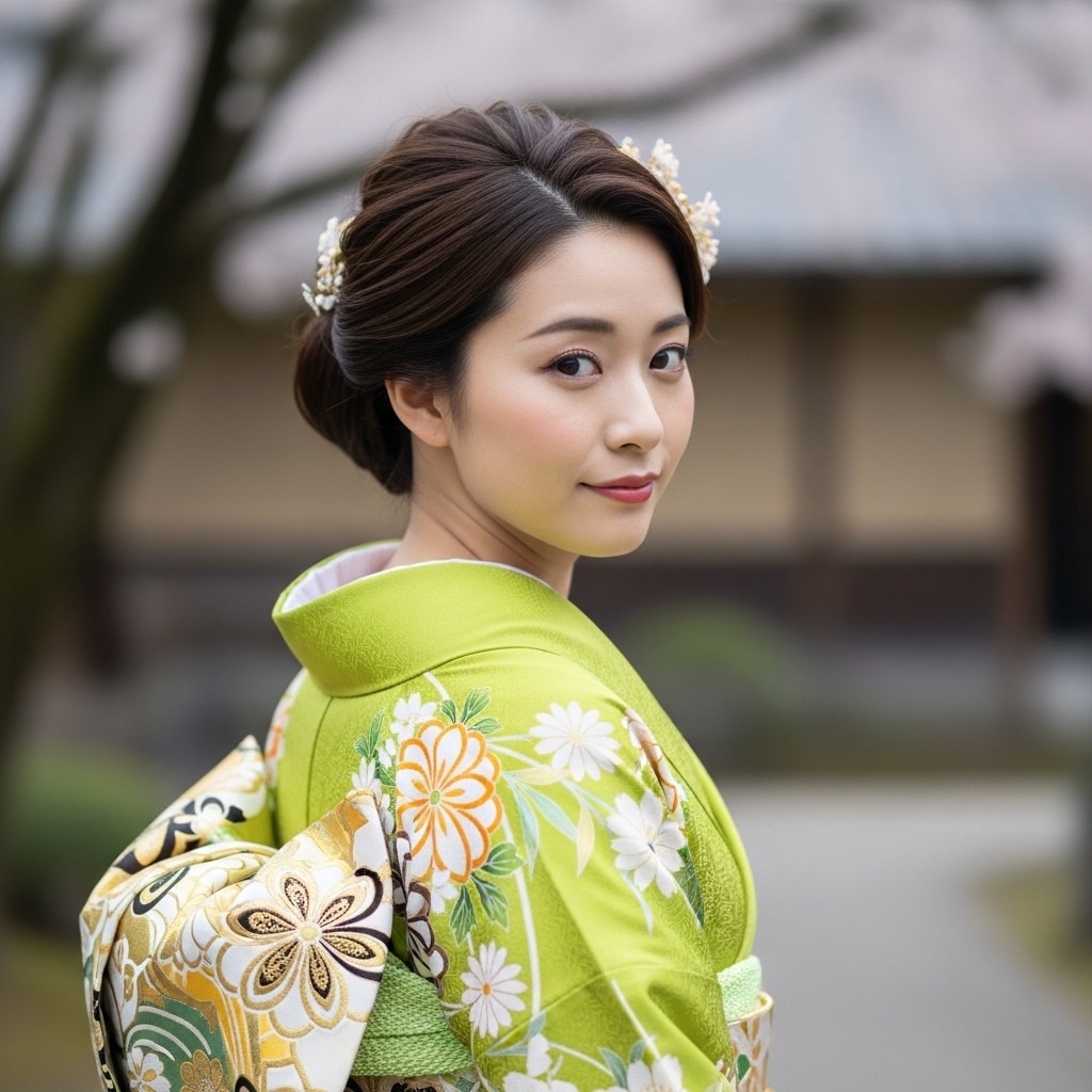 見返り着物美人 | の人気AIイラスト・グラビア