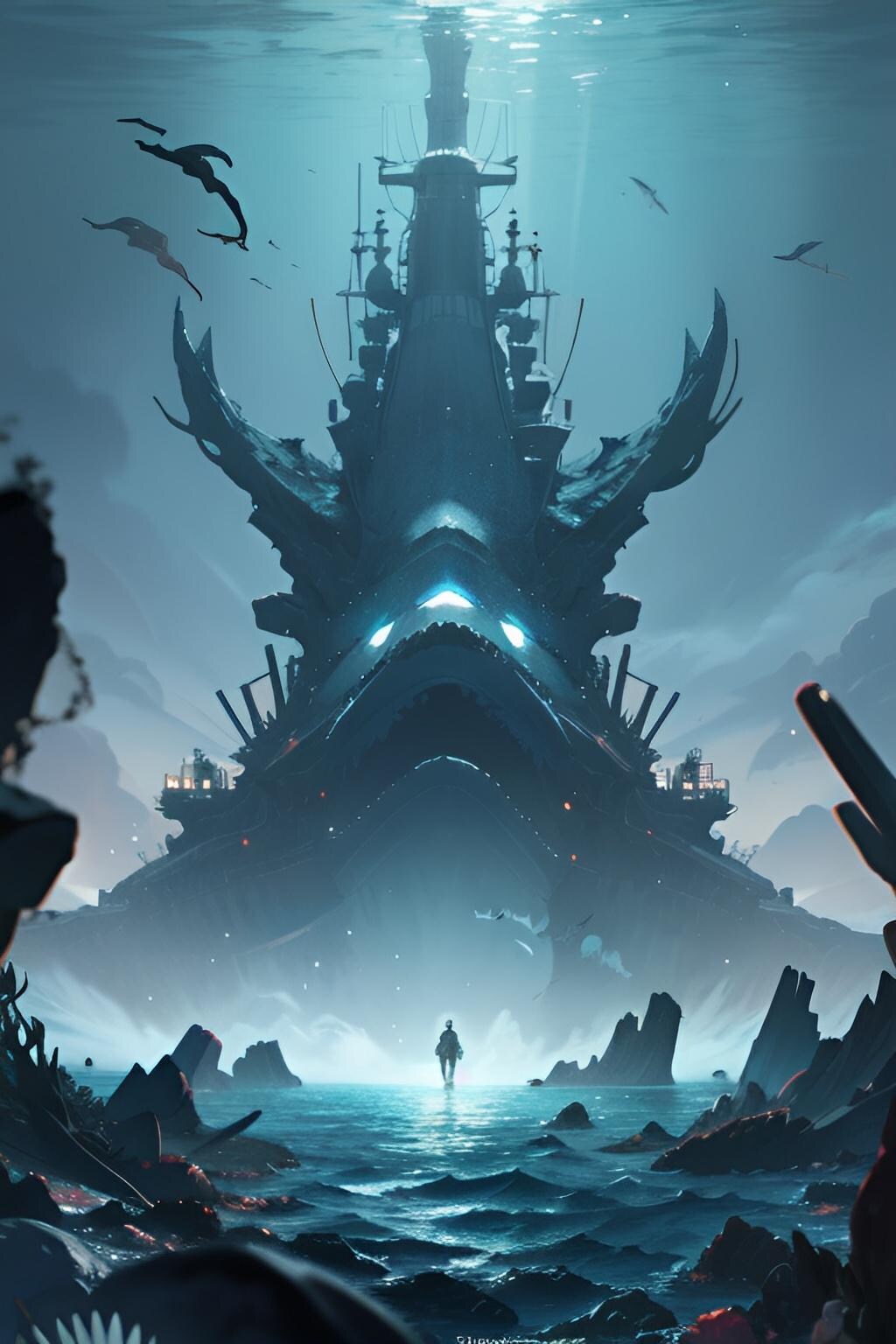 深海の巨獣に狙われた