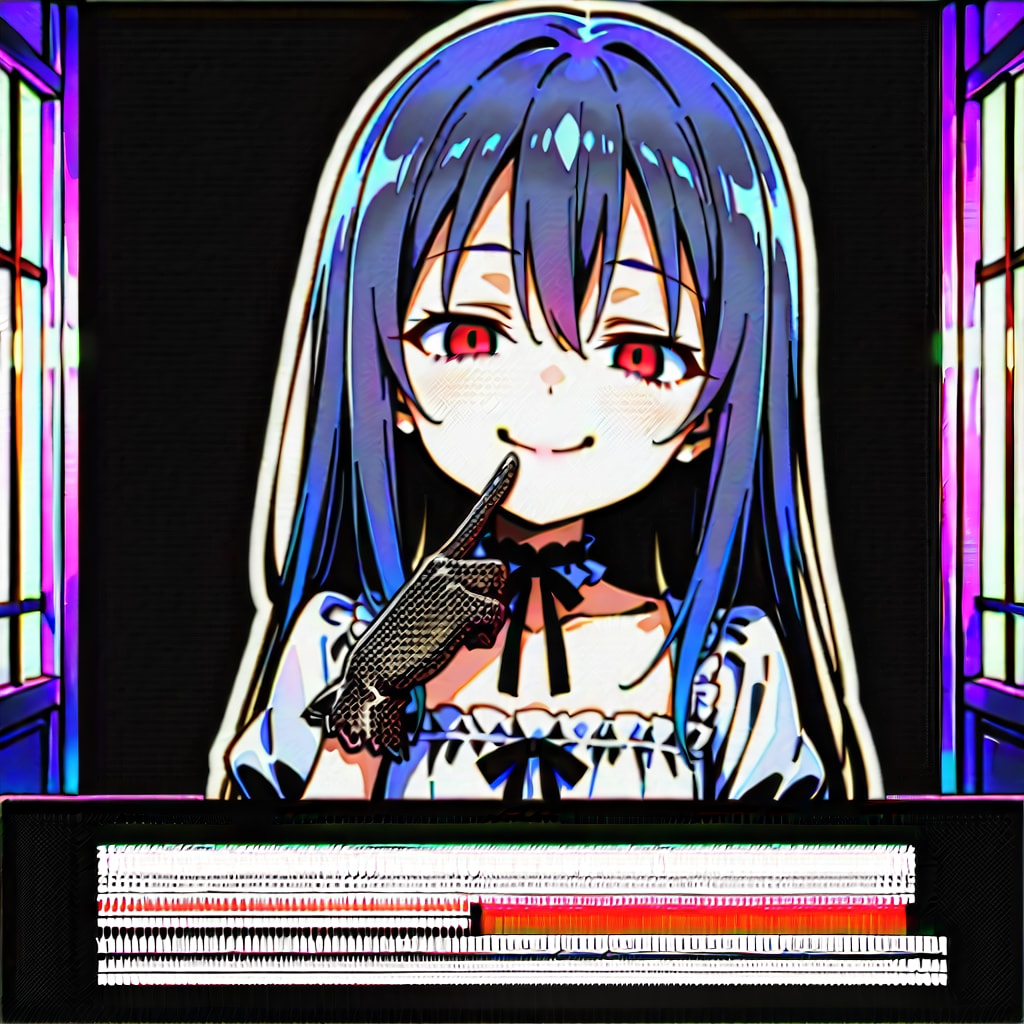 ゴスロリ美少女　レトロノベルゲー風　（失敗作）