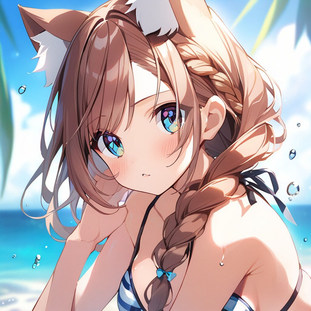 猫耳braid水着