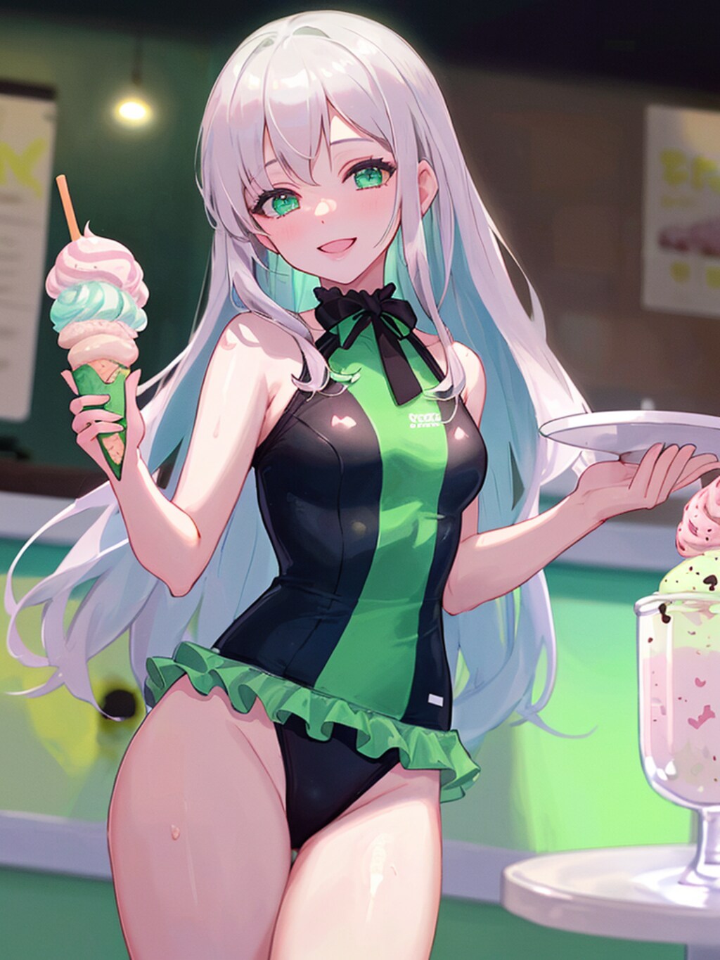 アイスは寒くても食べたくなります。