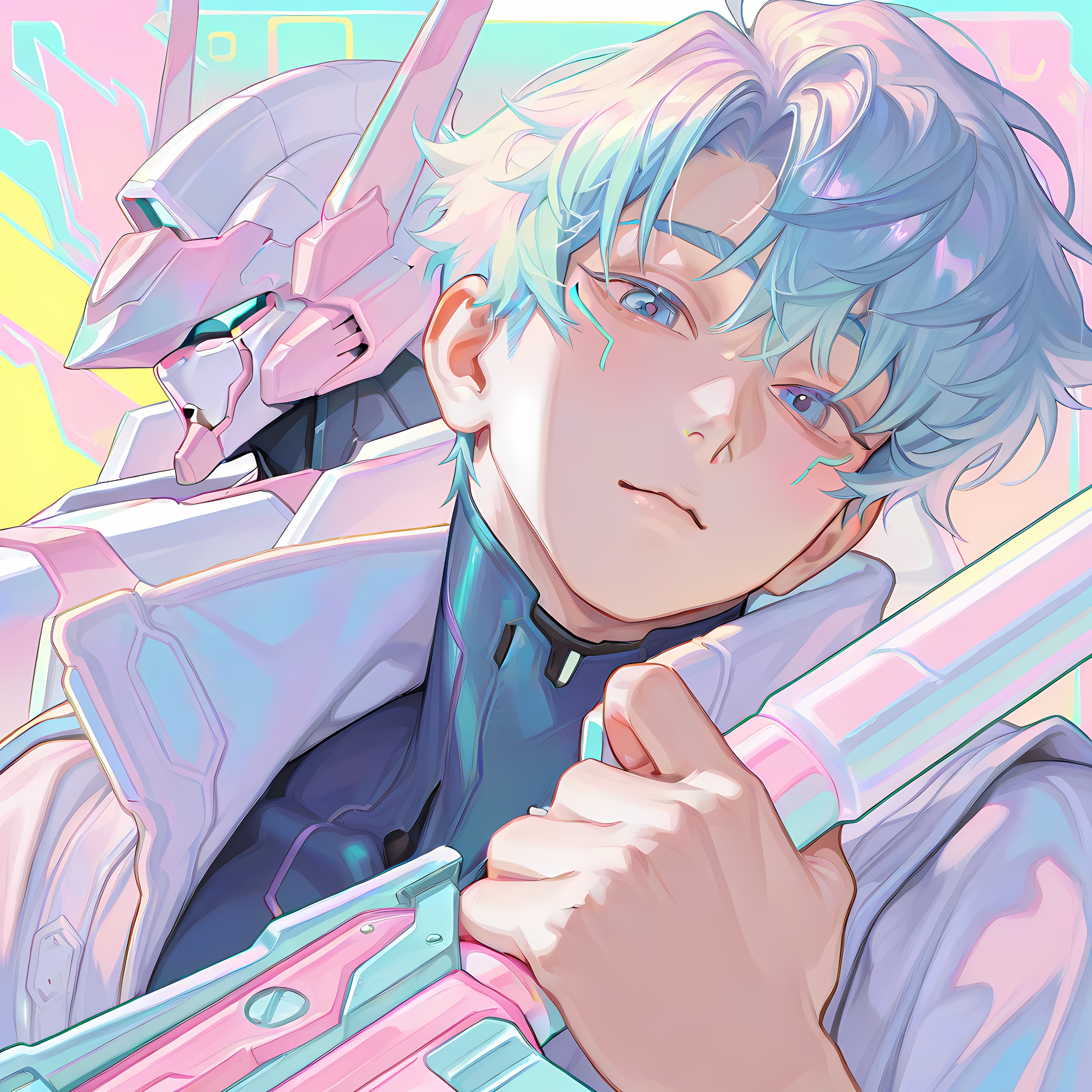 Pastel Mecha Boy | の人気AIイラスト・グラビア