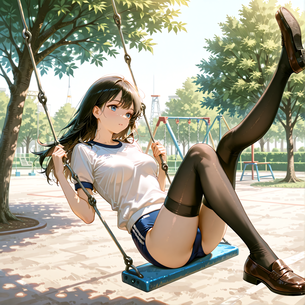 ブルマでブランコ