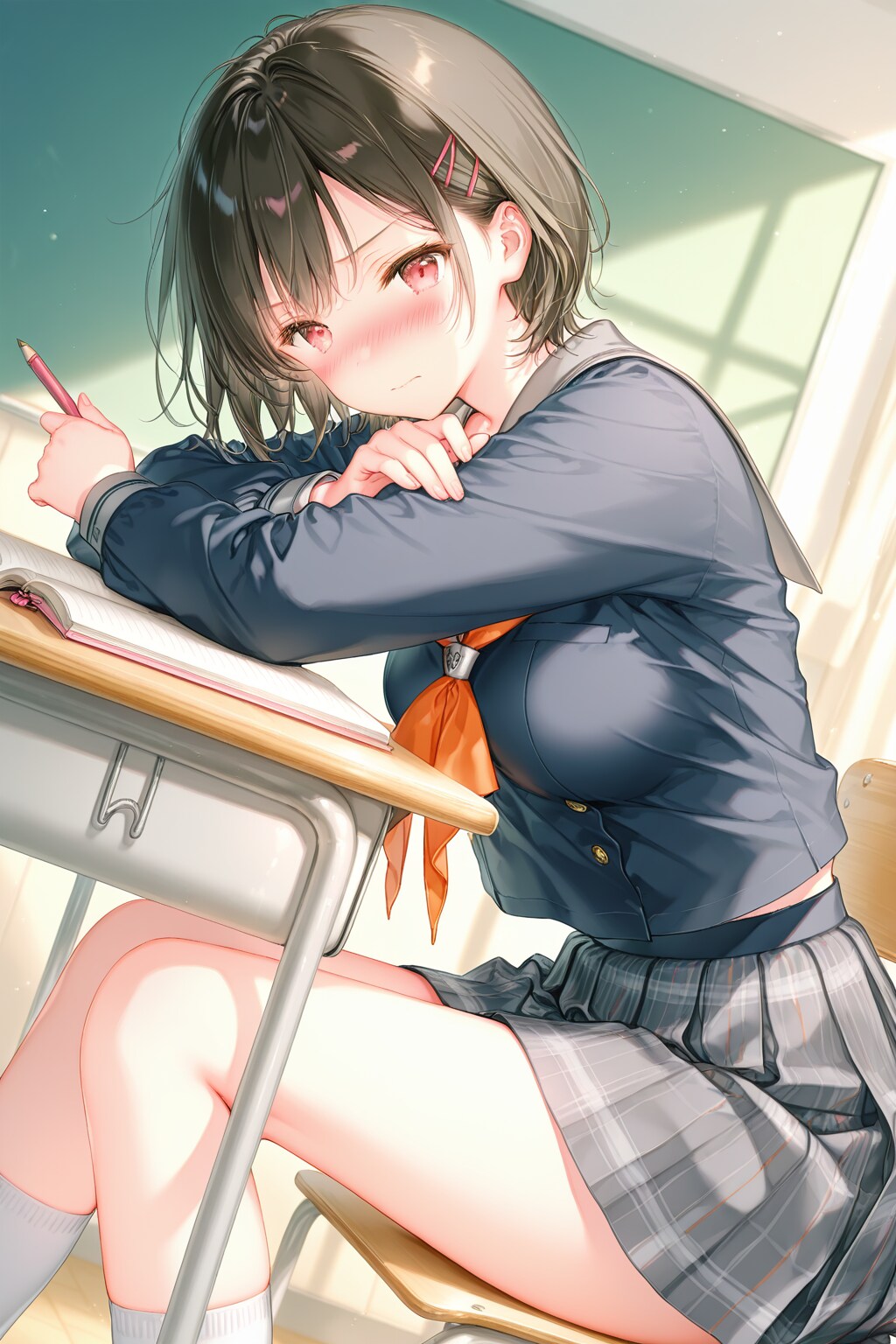 授業内容に赤面するふーかちゃん