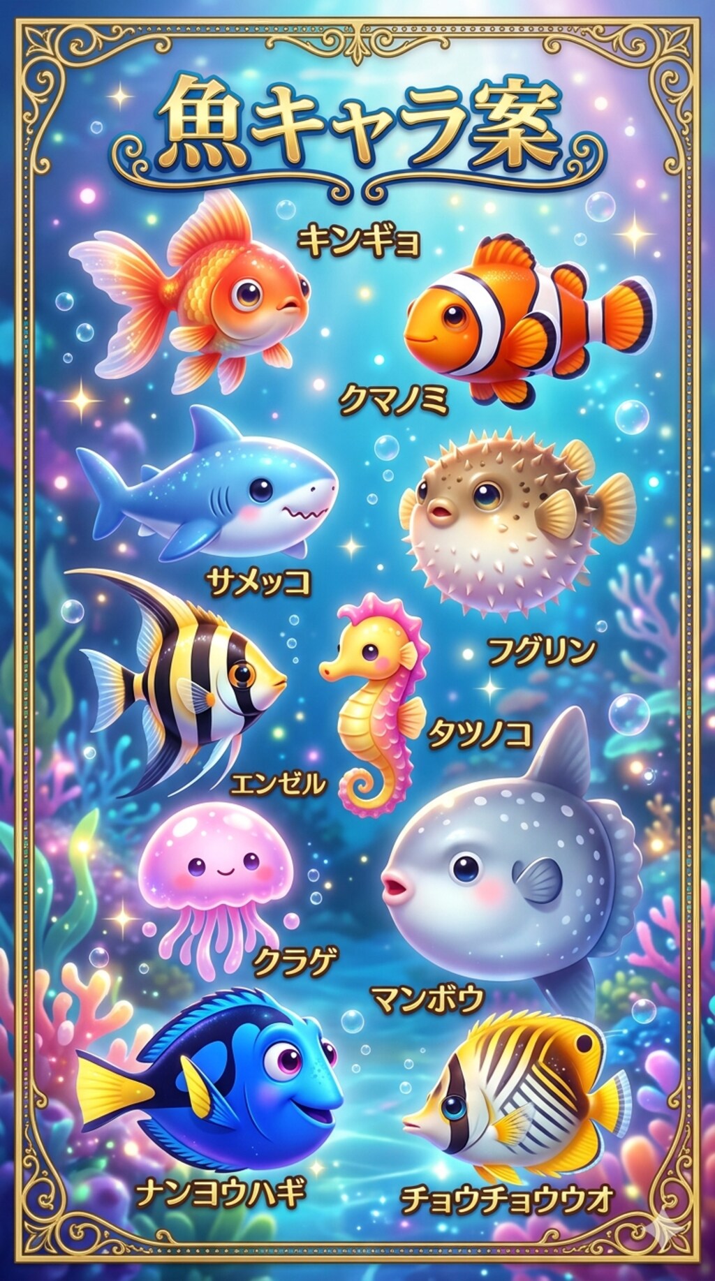 魚キャラ案