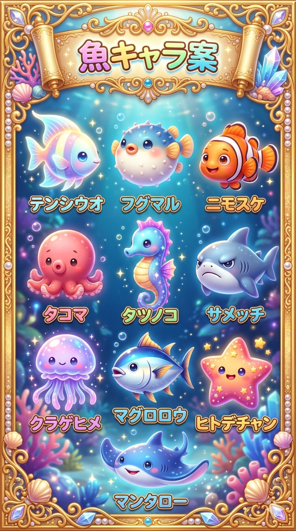 魚キャラ案