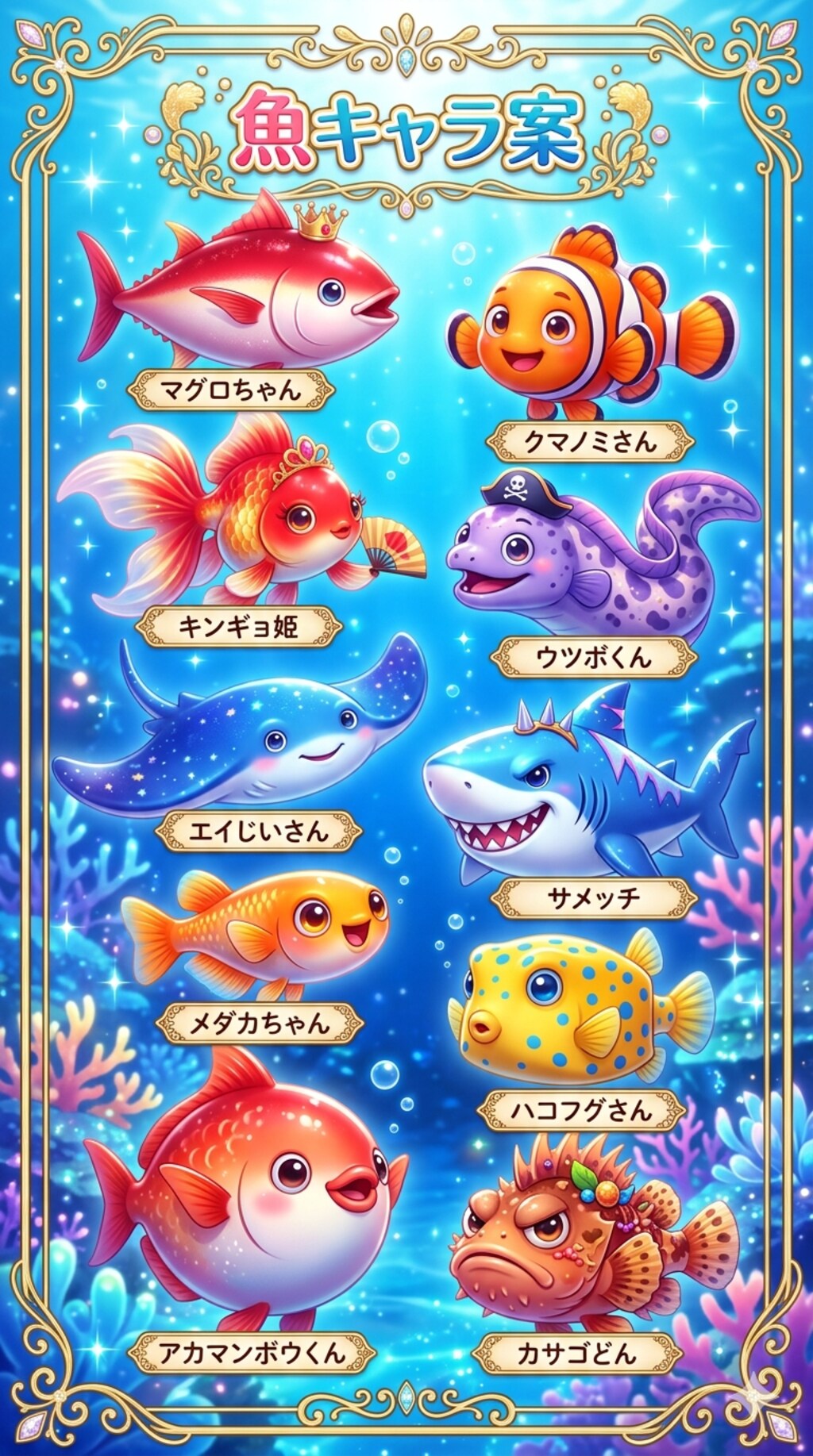 魚キャラ案