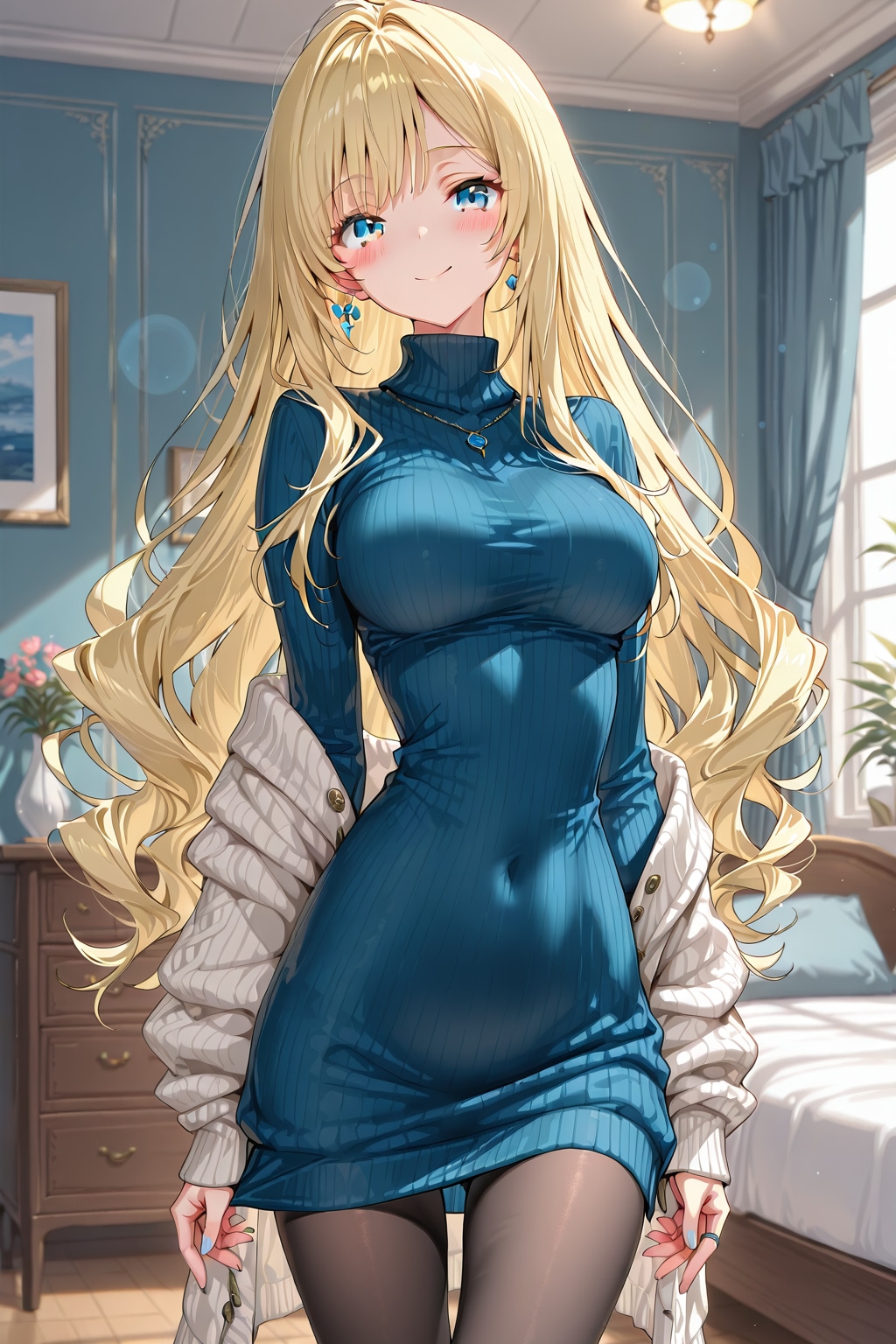 金髪タートルネック４