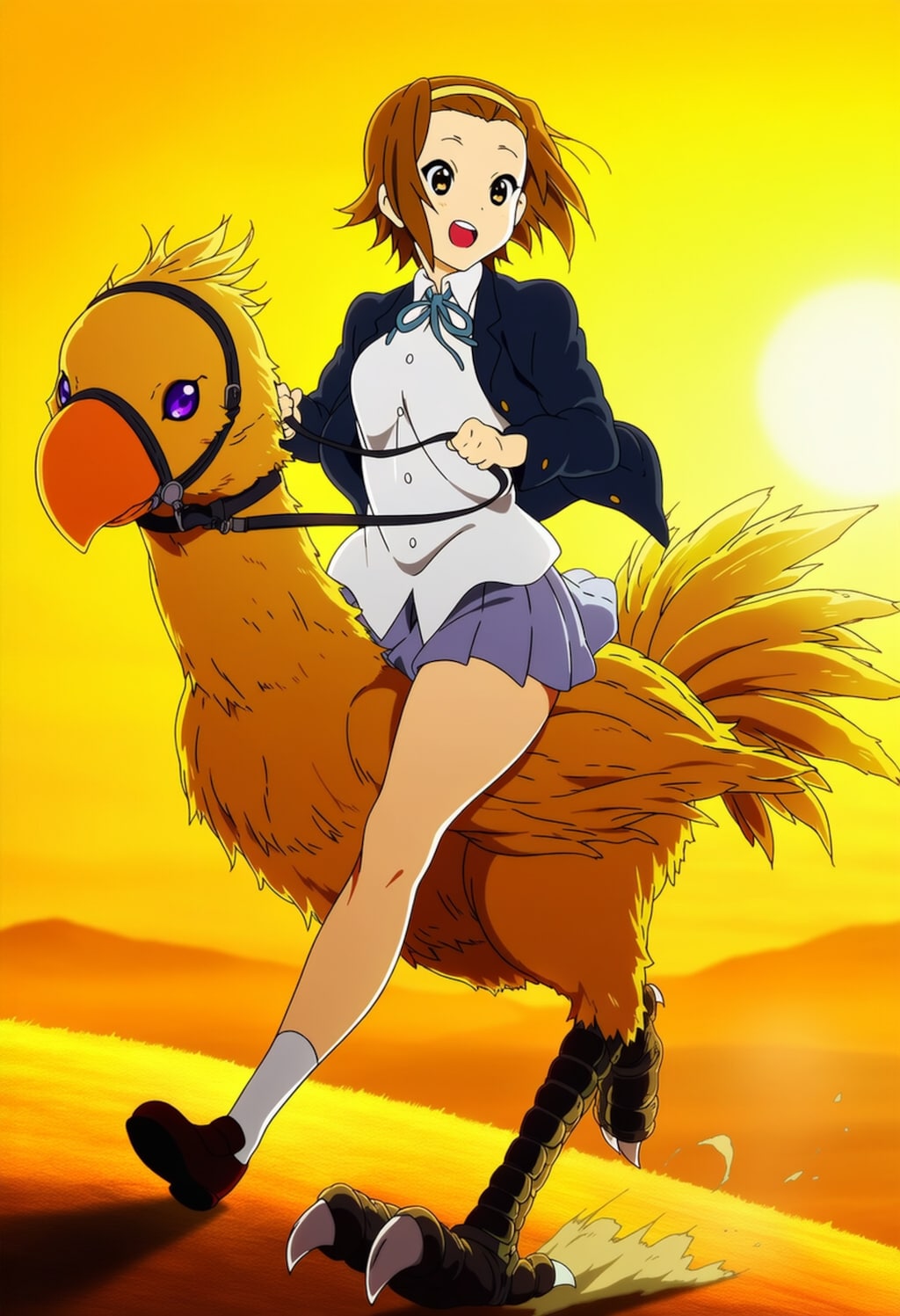 制服コスプレ黄色テーマ人妻