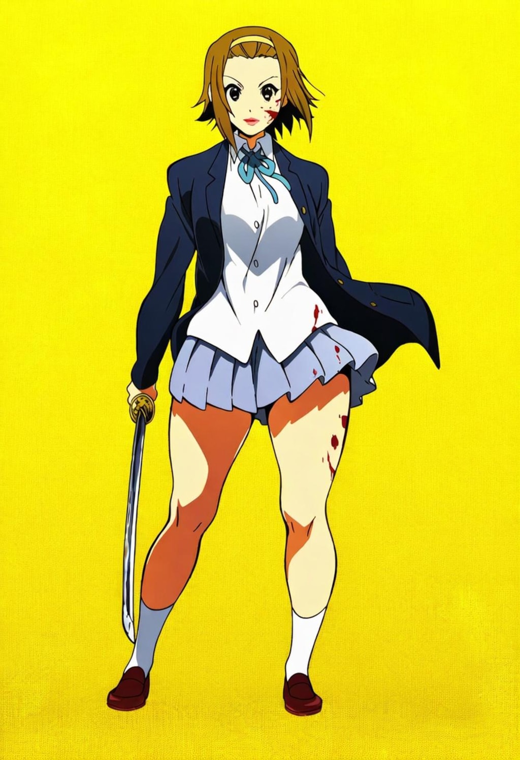 制服コスプレ黄色テーマ人妻