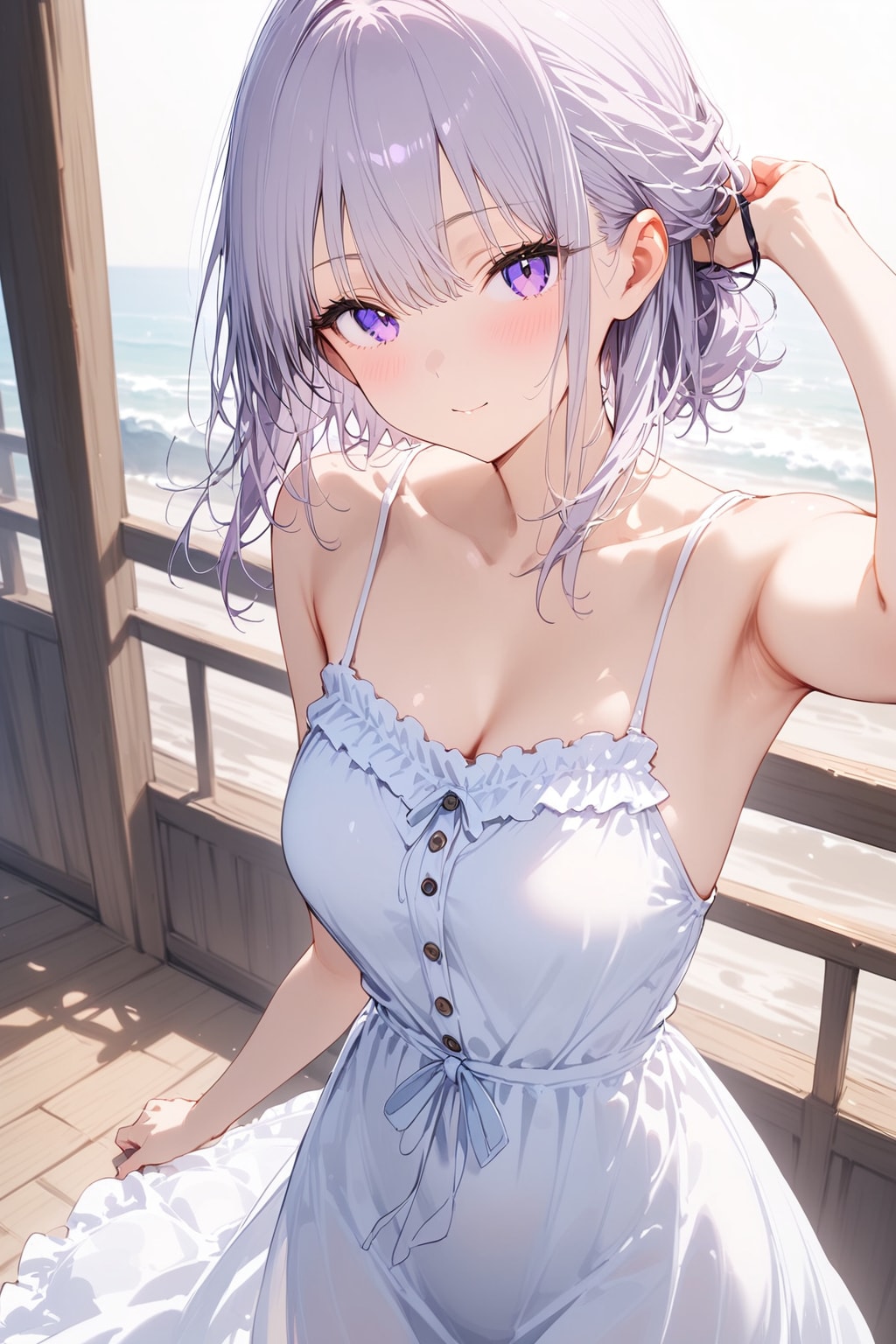 (891HQ)銀髪ちゃんサマードレス