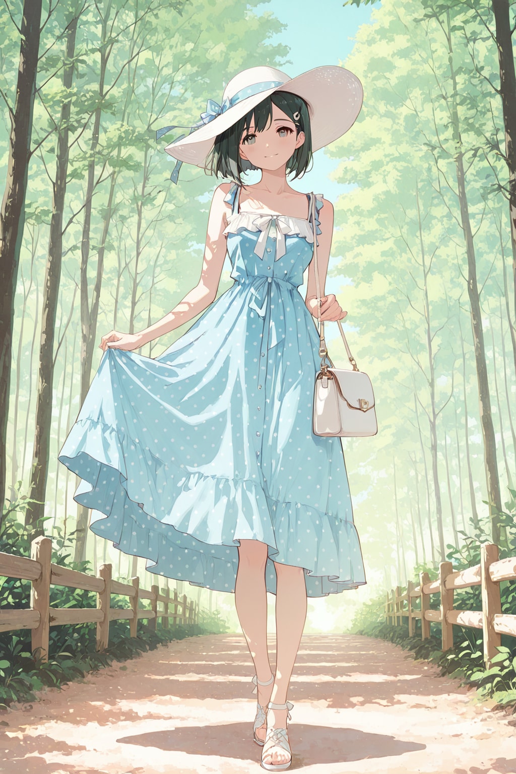 夏の装いなお嬢さん