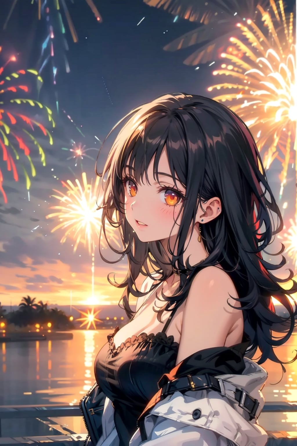 花火と女の子