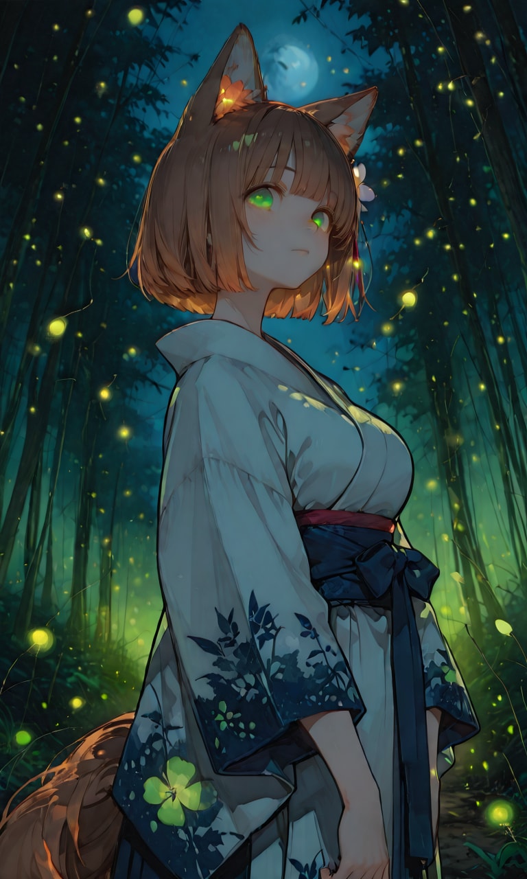 蛍と月