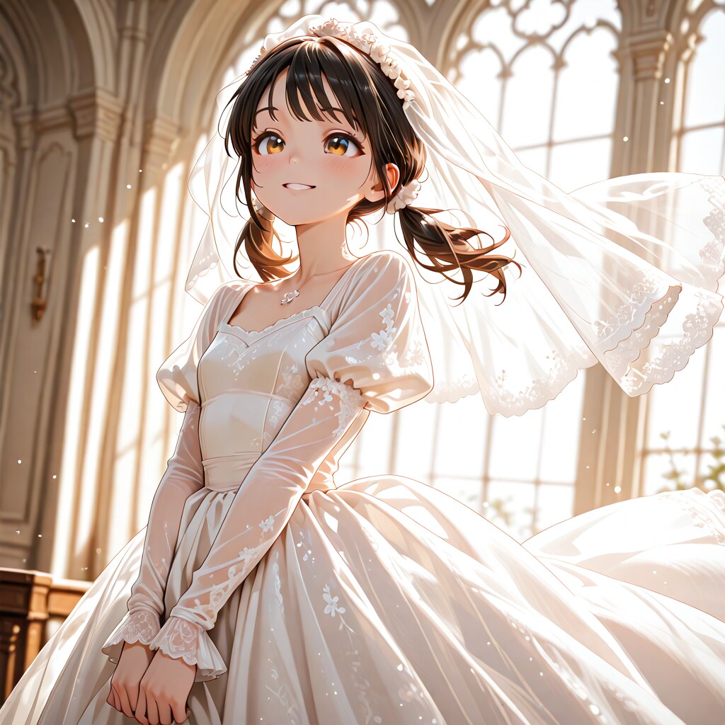 pigtails bride
