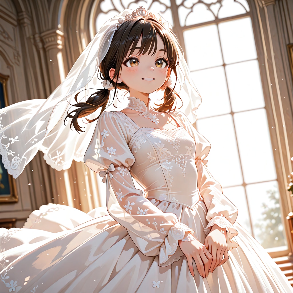 pigtails bride